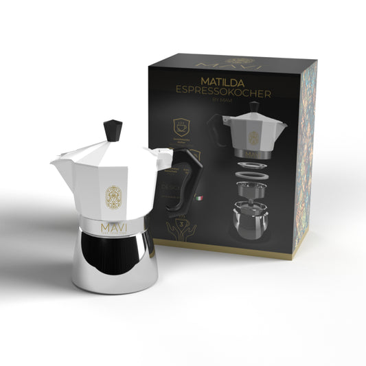 MATILDA -Espressokocher aus Edelstahl 3 Tassen (150 ml)